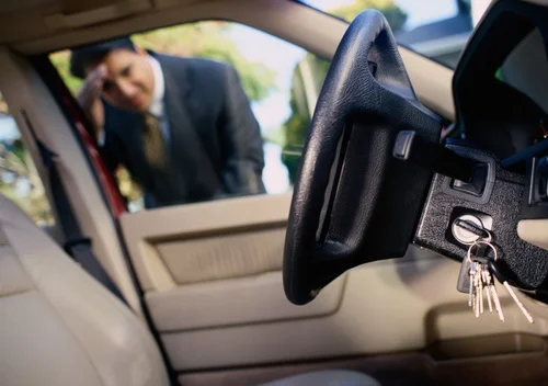 Man who locked his keys in the car