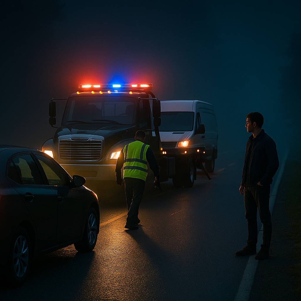 Emergency towing service in the middle of the night