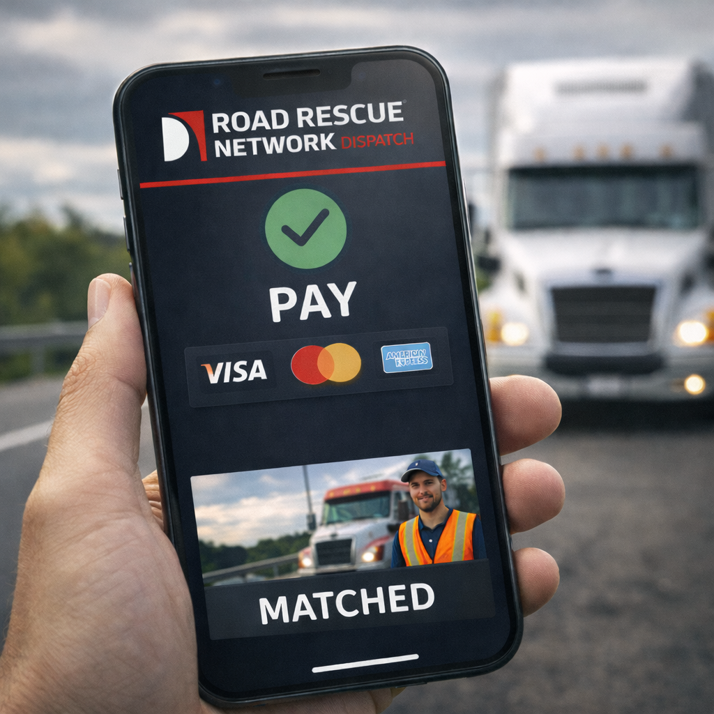 Mobile app for roadside assistance payment