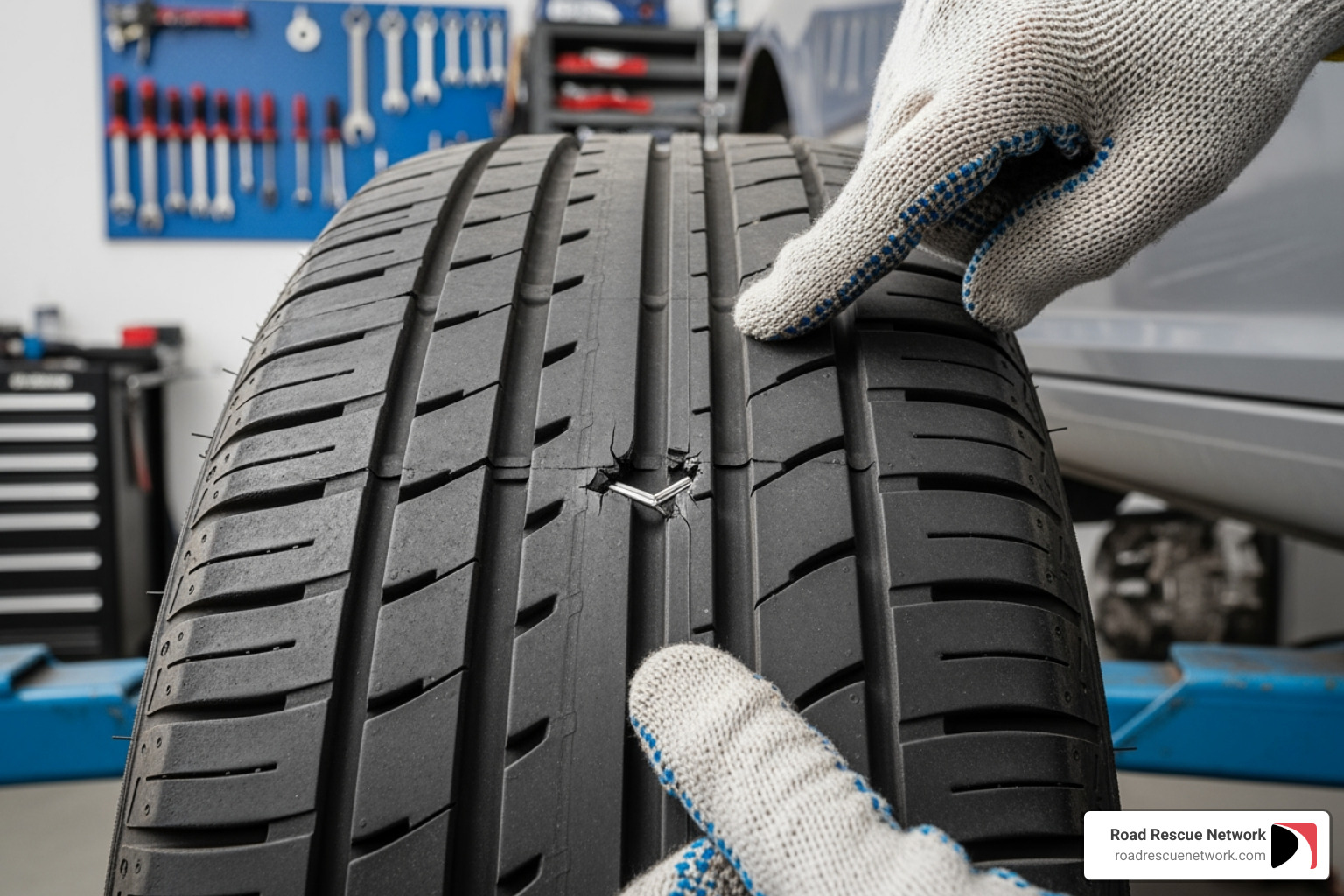 Blown tire repair
